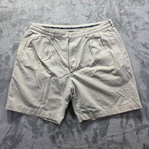 Polo Ralph Lauren Chino Shorts Mens 40 Beige Pleated Front Cotton Classic Summer